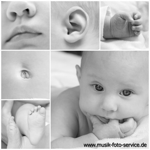 Collage Babyshooting Fotografie Musik-Foto-Service